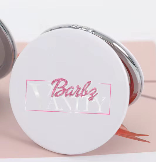 WHITE COMPACT MIRROR